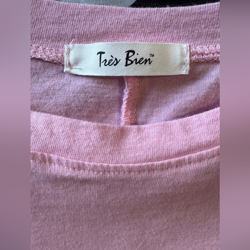 Pink Drawstring Side Women’s Top - Picture 3 of 5